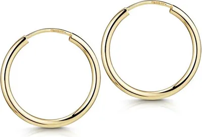Produktbild von SILBERKETTEN STORE Creolen, Durchmesser 15mm  - echt 333 Gold - 15mm