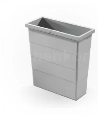 Produktbild von Hailo 12 Liter Inneneimer 1122459 hellgrau 320 x 141 x 350 mm 2 Henkel