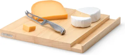 Produktbild von CONTINENTA Käse-Set mit Messer, Gummibaum 36x25x2,5 cm 3222 4017167322209