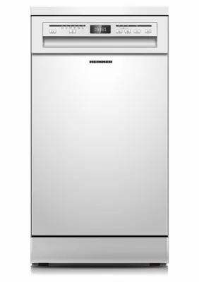 Produktbild von Heinner HDW-FSM45609DWE++ Geschirrspüler 9 Maßgedecke, 6 Programme, 45 cm, Weiß