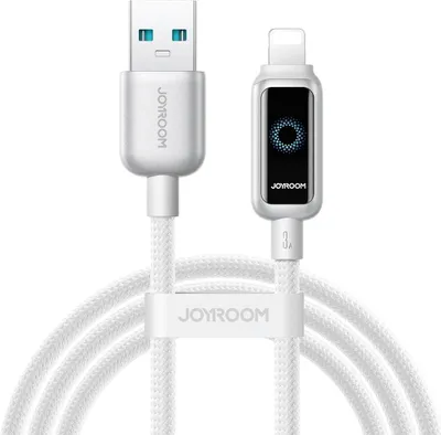 Produktbild von Joyroom USB-A auf Lightning-Schnellladekabel 3A, 1,2 m - Weiß