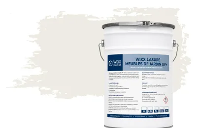 Image de Wixx Lasure Meubles de Jardin UV+ - RAL 9010 | Blanc pur - 5L