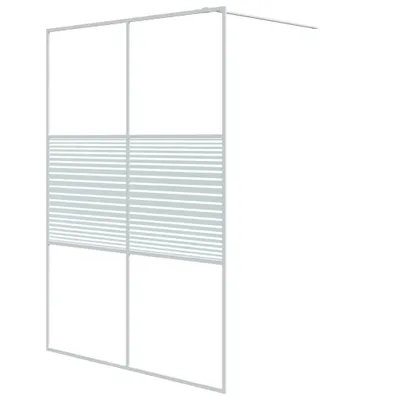 Produktbild von vidaXL Duschwand für Begehbare Dusche Weiß 140x195 cm ESG-Klarglas