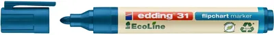 Produktbild von Edding - Filzstift 31 EcoLine für Flipchart rund 1,5-3mm blau | 10 Stück