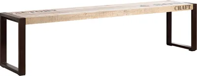 Immagine prodotto di MASSIVMOEBEL24 | FACTORY #120 Panca in legno di mango e ferro - stampato 140x40x45