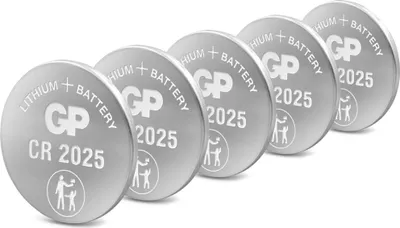 Produktbild von CR2025 GP Lithium Knopfzelle 3V 5 Stück