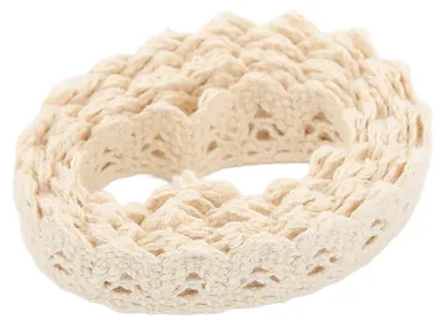 Productafbeelding van Bieskoord, katoenen draad, 20 meter, beige, decoratieve accessoire voor zelfgemaakte kleding, cadeauverpakking