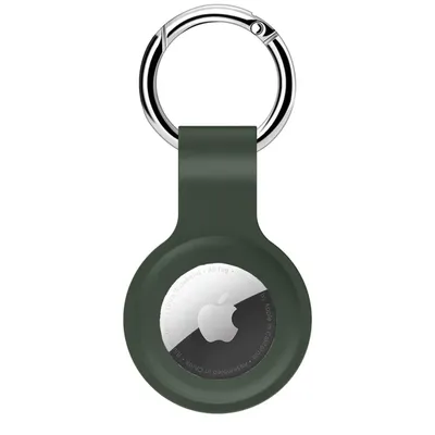 Produktbild von AirTag Anhänger Dunkelgrün – AirTag Schlüsselanhänger / Hülle – Silikon Cover Case für Apple AirTag