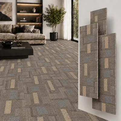 Zdjęcie produktu dla Berti Graf Panele winylowe SPC 5 mm na klik z podkładem IXPE, wodoodporne, 122 x 18,4 cm, dekor tekstylny, Obraz wygenerowany przez AI