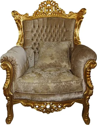 Produktbild von Casa Padrino Barock Sessel "Al Capone" Mod2 Braun-Creme Muster/Gold - Möbel Antik Stil - Limited Edition