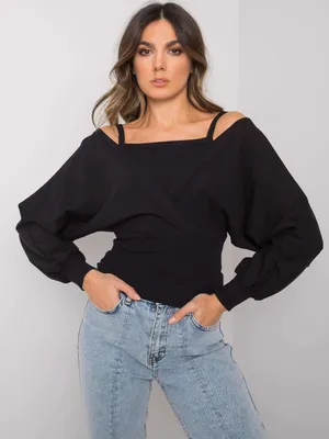 Produktbild von Rue Paris Damenbluse Koina schwarz M