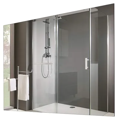 Zdjęcie produktu dla Ogrzewanie łazienkowe na podczerwień, 450 W - 60 x 85 cm, czerwone ogrzewanie lustra, do montażu na ścianie