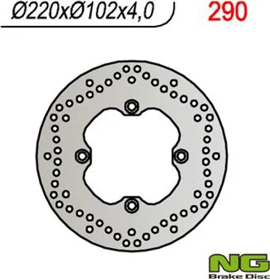 Produktbild von Ng Hintere Bremsscheibe Für Aprilia Rs 50 (99-05), Tuono 50`03-07 (220X102X4) (5X8,5Mm)