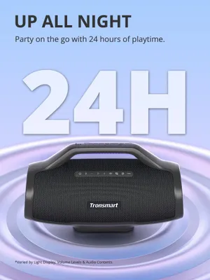 Immagine prodotto di Altoparlante Bluetooth portatile, nero - Potenza: 130 W - Autonomia della batteria: 24 ore