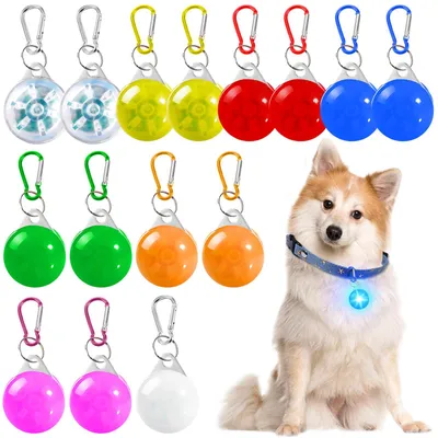 Produktbild von Behogan 15 Stück Hunde Leuchtanhänger, 3 Blinkmodis Blinklicht Hund, Hunde Sicherheits Blinklicht Clip-On LED Leuchtanhänger Haustier Leuchthalsband, Leuchtanhänger, Sicherheitslicht für Camping