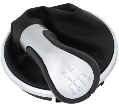 Productafbeelding van Versnellingspookknop en versnellingspookhoes, zilverkleurig, voor Skoda Fabia II, modeljaren 2007-2012