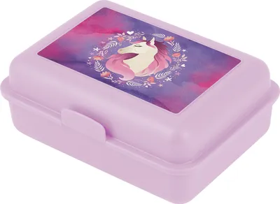Image de Baagl Boîte à pain enfant pour l'école - Boîte à lunch pour fille, maternelle - Boîte à goûter, boîte à casse-croûte, boîte à pain, boîte à snack (cheval)