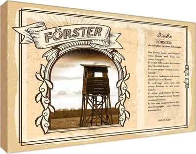 Produktbild von vianmo Holzschild 12x18 cm Förster Beruf Arbeit
