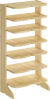 Produktbild von 90.80-01 Doppel-Schuhregal Schuhständer Holz Stiefelform