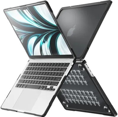 Produktbild von Mobigear Stoßfeste Schutzhülle für MacBook Air 13 Zoll (2022-2026), Hartschalenhülle, MacBook-Hülle - Schwarz - Modell A2681 / A3113 / A3240 / A3449