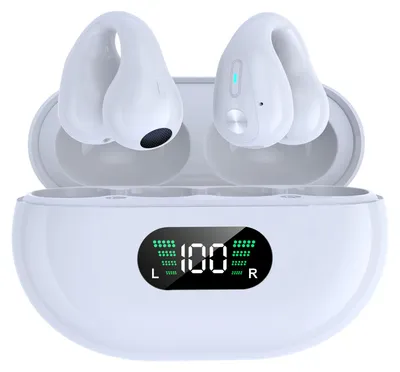 Produktbild von YYK-Q80 Kabellose Ohrhoerer-Kopfhoerer mit Ohrbuegeln, integriertem 350-mAh-Akku, Clip-on-Kopfhoerer, BT5.3-Headset mit HiFi-Stereoanlage