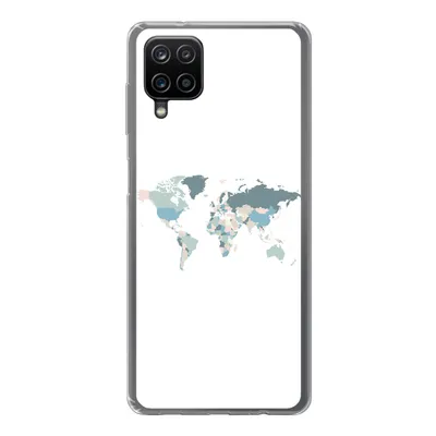 Produktbild von MuchoWow® Handyhülle Schutzhülle Hülle für Samsung Galaxy A12 Weltkarte - Pastell - Länder Silikon Softcase Handy Hülle - Bild