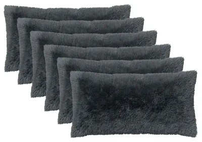 Produktbild von vidaXL Kissenbezug 6 pcs HEERLEN Anthrazit 40 x 80 cm PV Fleece