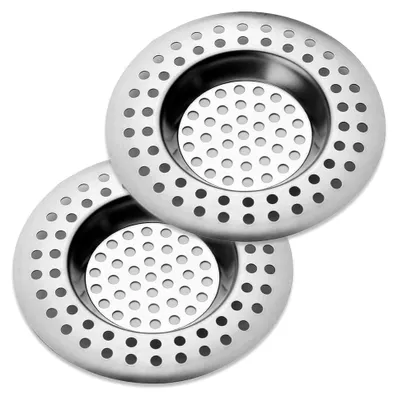 Produktbild von 2 Stück Abflusssieb Ø 7,7 cm für Waschbecken, Spülbecken, Küche, Badezimmer, Dusche, Haarsieb