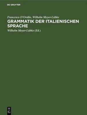 Produktbild von Grammatik der italienischen Sprache