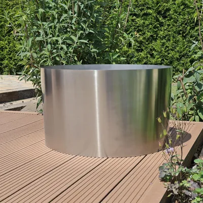 Produktbild von CLGarden Edelstahl Beckenumrandung Ø 68cm für 90 Liter Springbrunnen Becken Umrandung