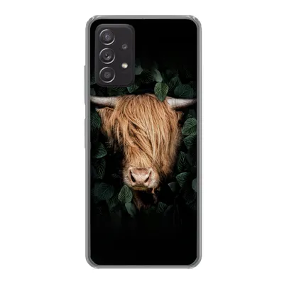 Produktbild von MuchoWow® Handyhülle Schutzhülle Hülle für Samsung galaxy a73 Schottische Highlander - Tier - Flora Silikon Softcase Handy Hülle - Handyhülle