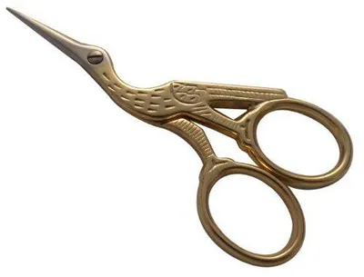 Image de Ciseaux à broder dorés, 9 cm