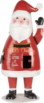 Obrázek produktu pro Clayre & Eef Vánoční dekorace poštovní schránka 16x14x35 cm červená kovová