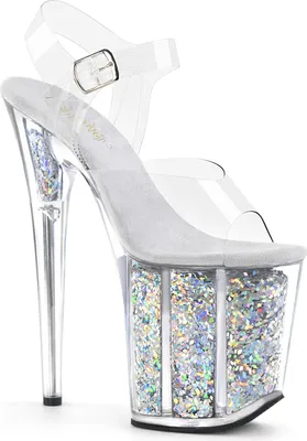 Produktbild von FLAMINGO-808GF Damen Sandale von Pleaser, Transparent EU 38, US 8