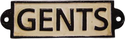 Produktbild von Wandschild Wandplakette Gusseisen Gents