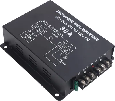 Produktbild von DC 24 V auf 12 V Abwärtswandler, Spannungsreduzierer mit Temperaturregelung für Pkw, Lkw, Wohnmobile, SUVs, Busse, 80 A