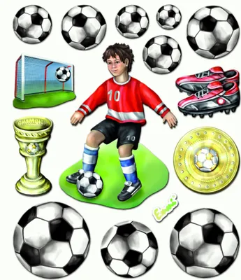 Produktbild von XXL 3D-Sticker Fußball, 30x30 cm, 15 Teile