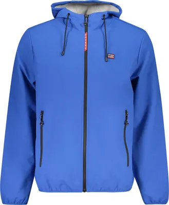 Produktbild von Herren Softshell-Jacke Blau mit Kapuze – Stilvoll & Funktional