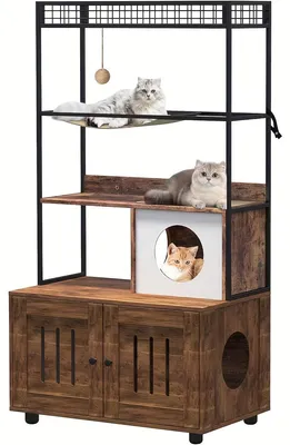 Productafbeelding van Kattenbakmeubel - Kattenkast - Kattenbakkast - Kattenhuis - Kattenbakkast - Houten Fiberboard