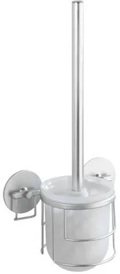 Produktbild von Akzente setzen mit Wenko 18905100 Wand WC-Garnitur Turbo-Loc - Befestigen ohne Bohren, Aluminium matt, ultra leicht, 18 x 11 x 10.5 cm