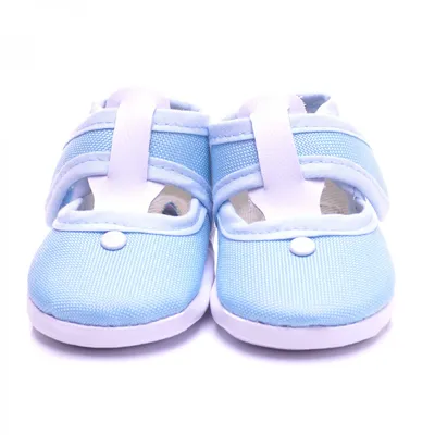 Produktbild von Toma Baby Krabbel Schuhe mit Klettverschluss Hellblau 9cm / EU16
