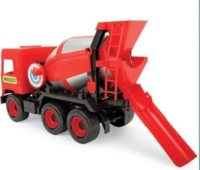 Zdjęcie produktu dla Betoniarka MIDDLE TRUCK czerwono-czarna w pudełku ekspozycyjnym