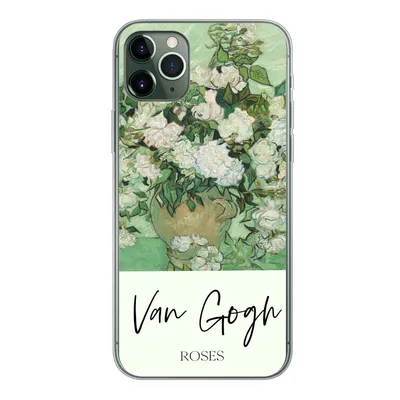 Produktbild von MuchoWow® Handyhülle Schutzhülle Hülle für iPhone 11 Pro Max Malerei - Blumen - Van Gogh Silikon Softcase Handy Hülle - Schutz