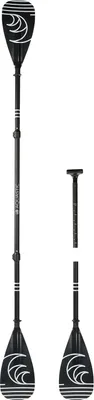 Produktbild von AQUASTIC SUP/Kajakpaddel 3-teilig, vielseitig einstellbare Länge 175 - 220 cm, langlebiger Aluminium-Schaft, kompaktes leichtes Ruderblatt AQS-SPD004 schwarz