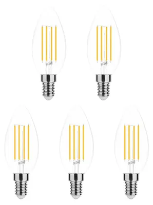 Produktbild von Modee E14 LED Filamentlampe 7W 806lm 4000K Neutralweiß 5 Stück