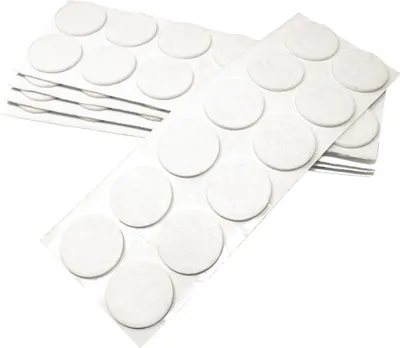 Produktbild von Adsamm® | 60 x selbstklebende Filzgleiter / Weiß / Ø 40 mm / rund / Möbelgleiter aus Filz mit 3.5 mm Stärke
