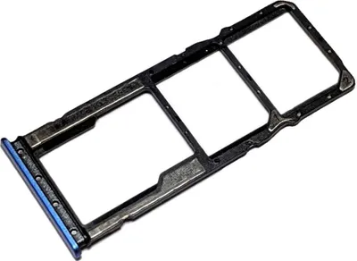 Produktbild von Dual Simkartenhalter und micro-SD Speicherkartenfach für Xiaomi Redmi 9A, Original Ersatzteil, Blau