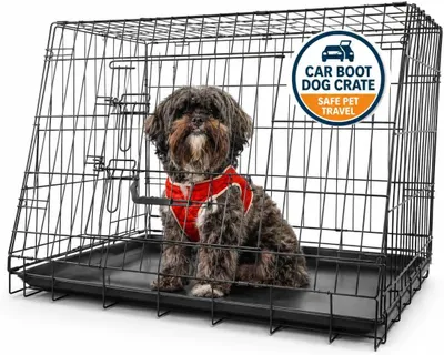 Imagen del producto de Transportín plegable, inclinado, de 76x56x54 cm, para perros de tamaño mediano