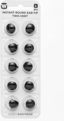 Produktbild von Widex Instant Round Ohrstöpsel mit zwei Belüftungsöffnungen, Größe L
