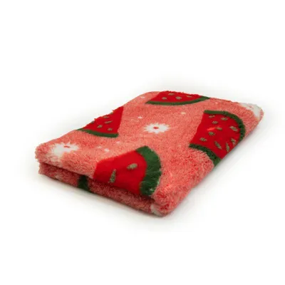 Produktbild von Vet Bed mit Antirutschbeschichtung - rosa mit Wassermelonen 150 x 100 cm